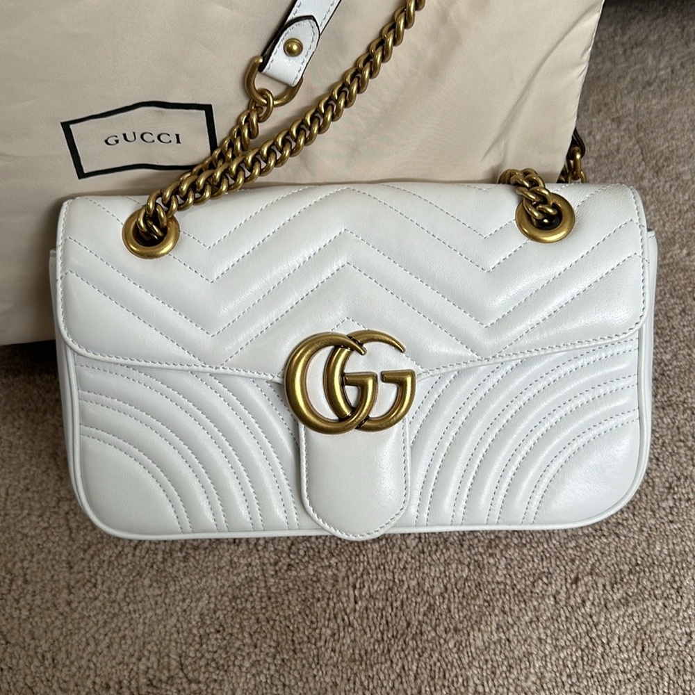 White shoulder bag